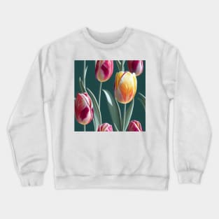 Watercolor tulip pattern Crewneck Sweatshirt